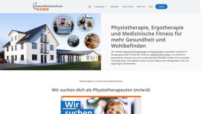 Referenz: Website für das Gesundheitszentrum Holz
