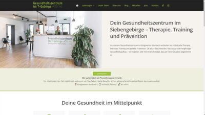 Referenz: Website für das Gesundheitszentrum im 7-Gebirge