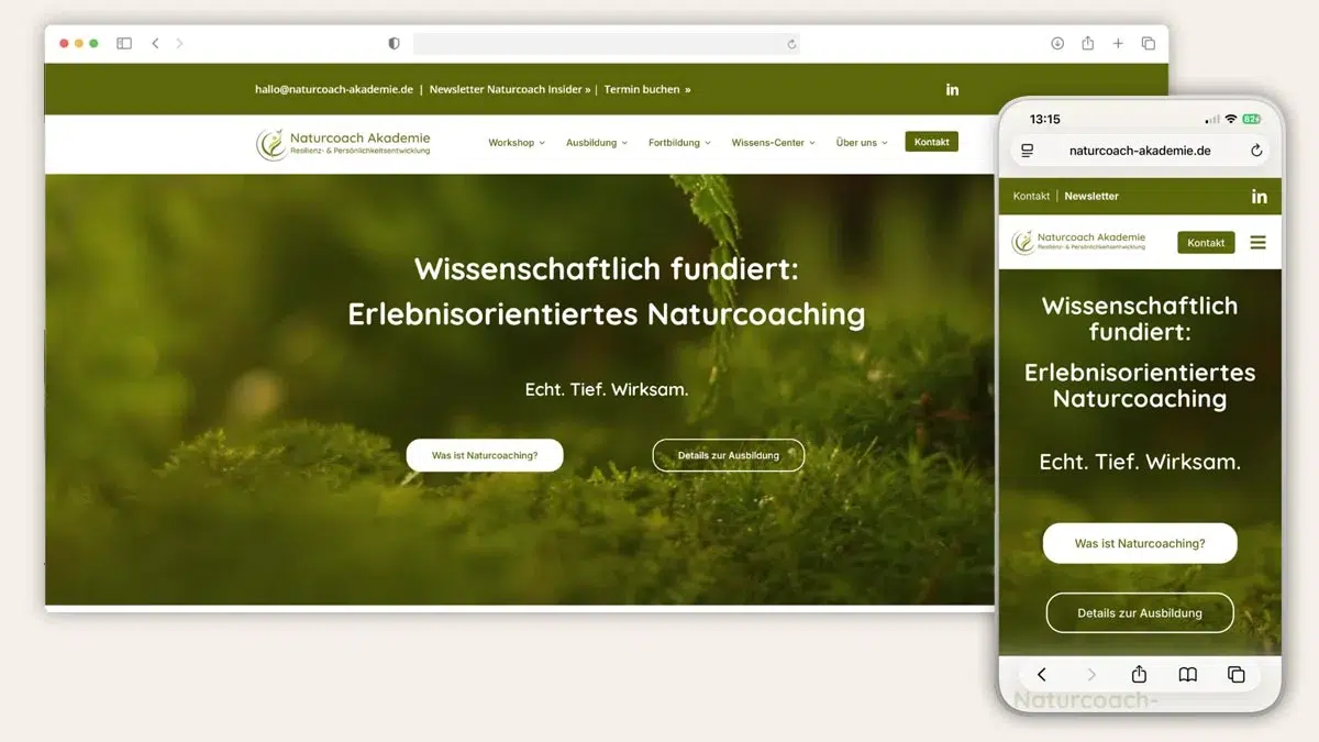 Website der Naturcoach Akademie Bayern – Weiterbildung zum Naturcoach Website der Naturcoach Akademie Bayern - Weiterbildung zum Naturcoach